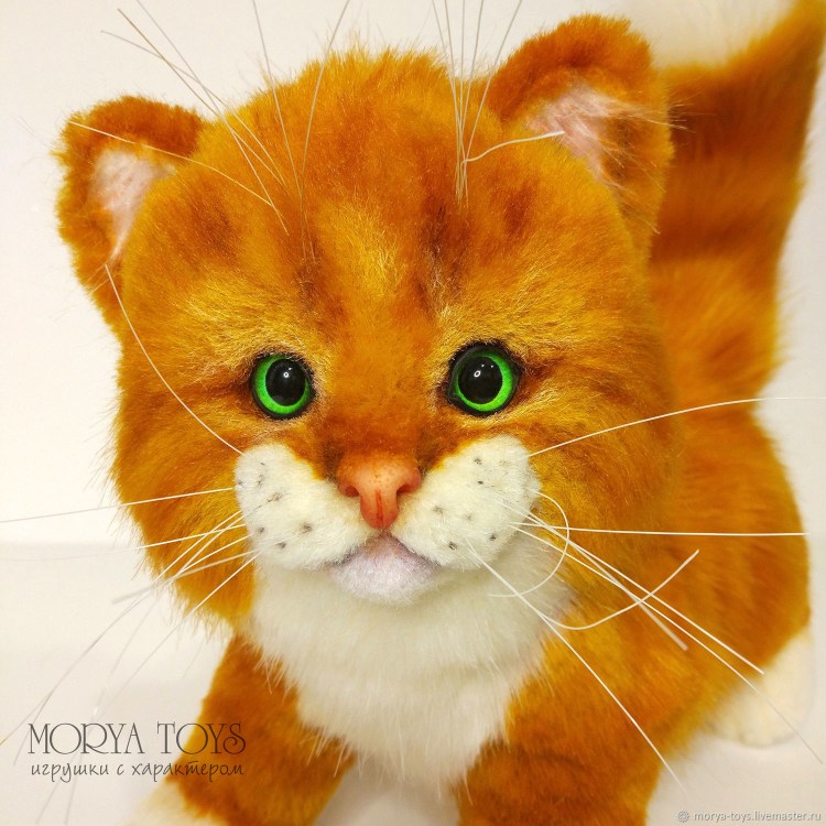 Мягкая игрушка рыжий котенок