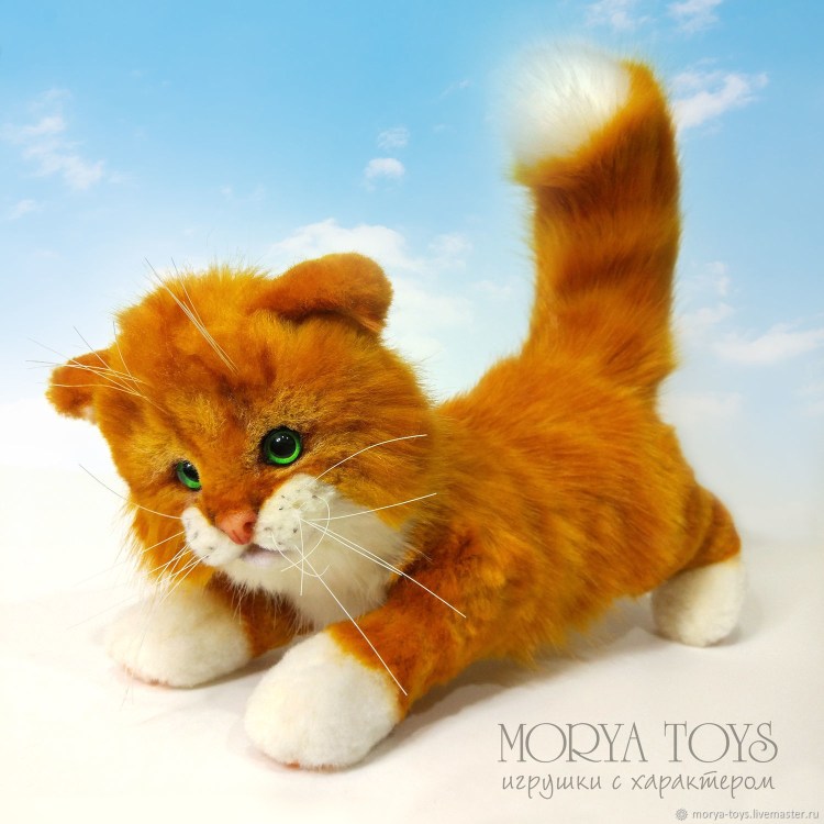 Мягкая игрушка рыжий котенок