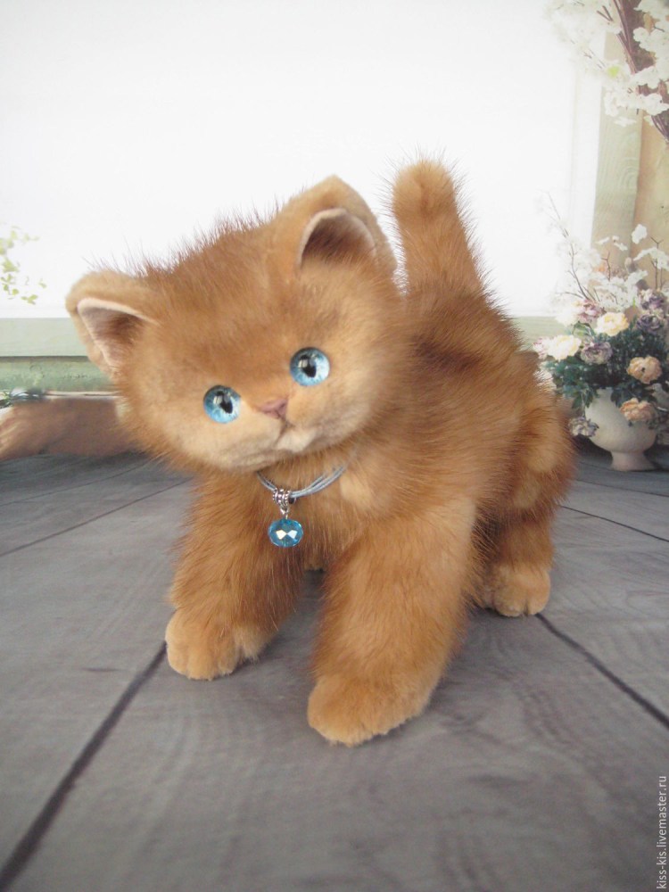 Мягкая игрушка Aurora котёнок рыжий 28 см