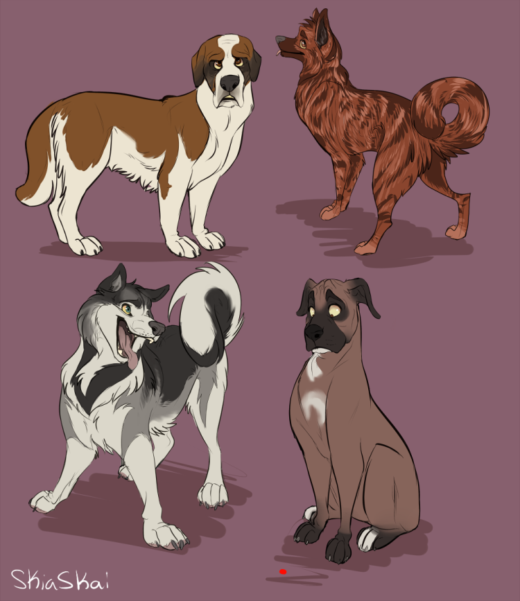 Мультяшные собаки арт