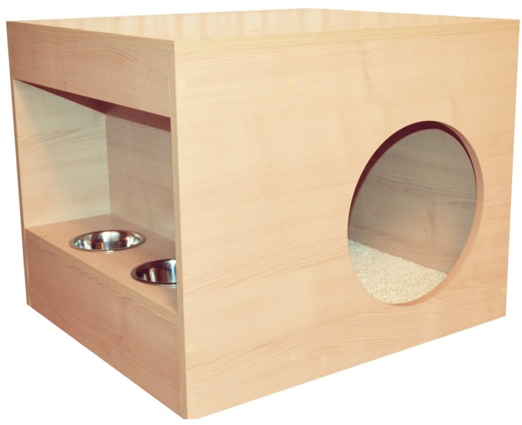 Фанерный домик для кошки
