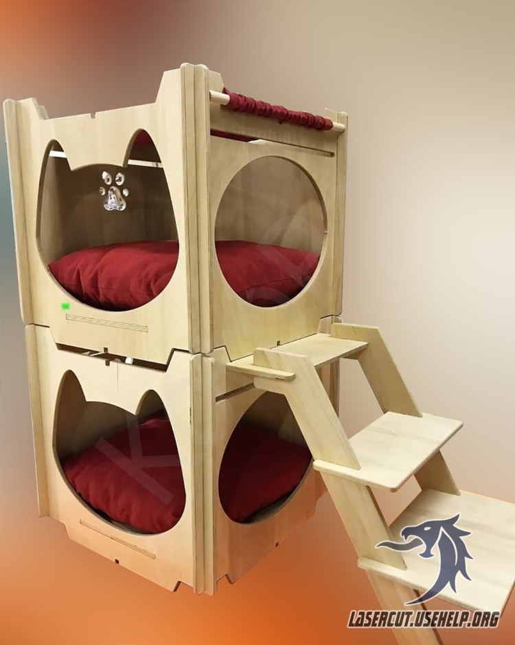 Домик для кошки из фанеры