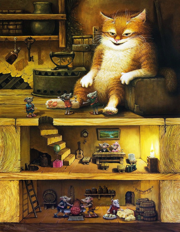 Художник Александр Маскаев кот Кузьма
