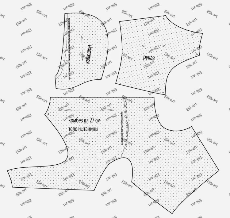 Выкройка комбинезона с капюшоном для собаки той терьера