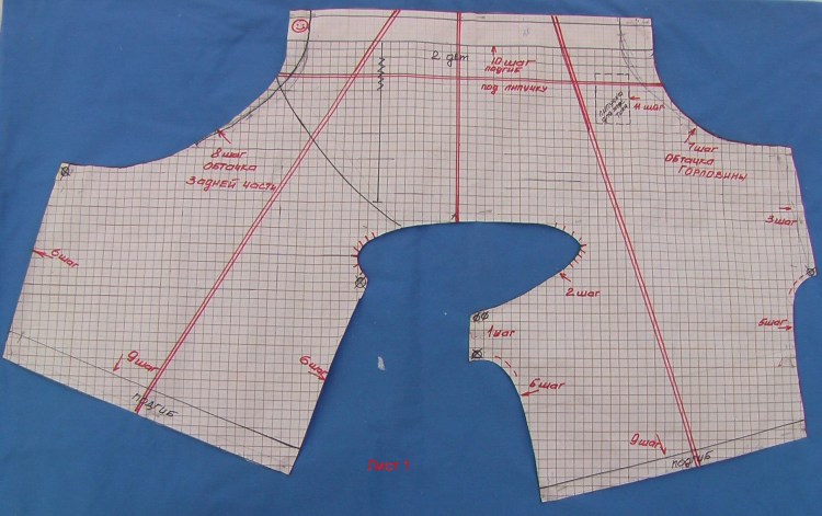 Лекало комбинезона для собаки