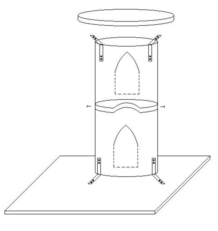 Чертеж Кошкиного домика