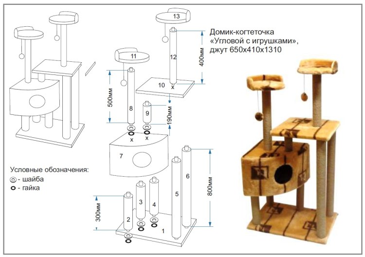 Когтеточка чертежи