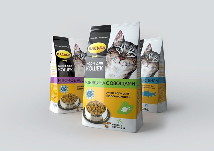 Корм для кошек упаковка