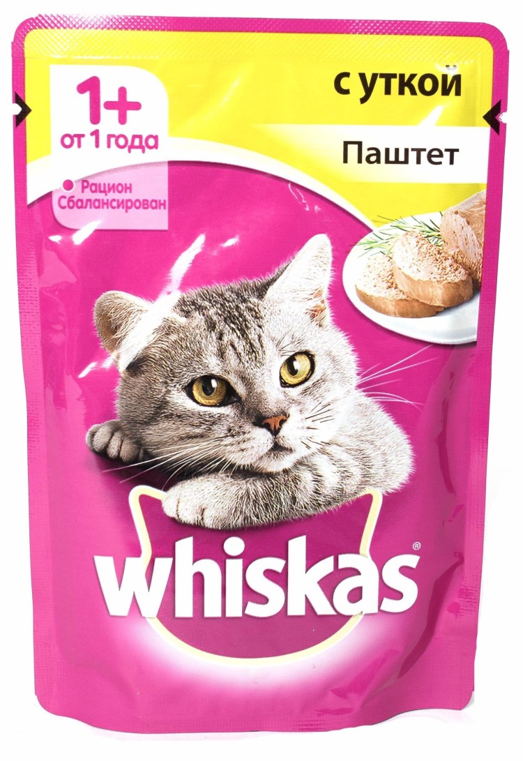 Корм для кошек Whiskas с форелью 24шт. Х 85 Г