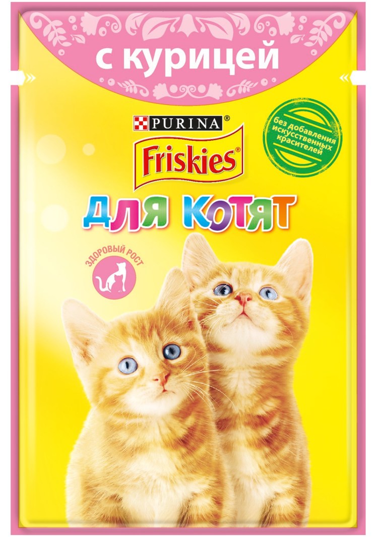 Корм friskies 85гр для котят с курицей