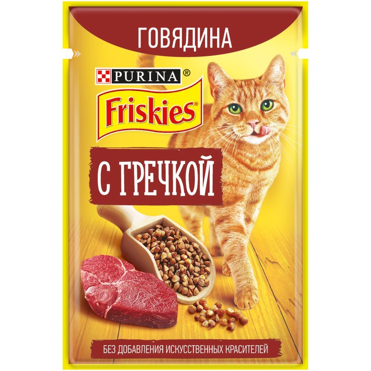 Корм для кошек friskies с говядиной 85 г
