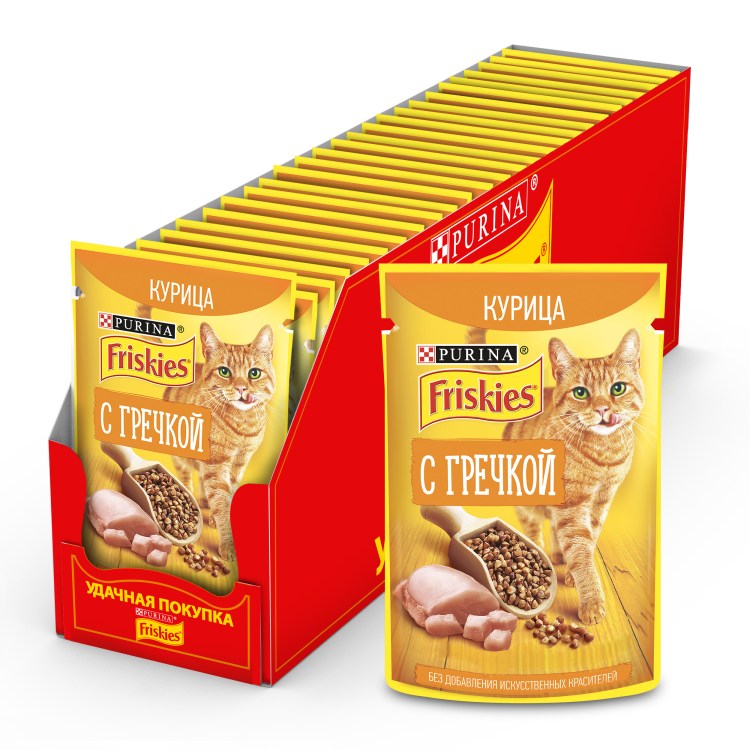 Friskies взр Кош курица гречка 24x75г