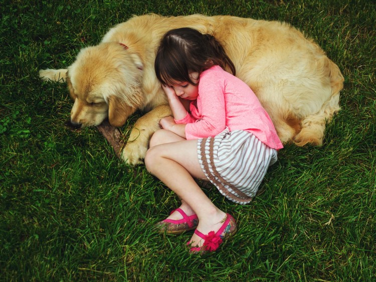 Девочка и щенок