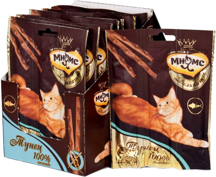 Мнямс лакомые палочки 13,5 см для кошек с индейкой и ягненком 10х5 г