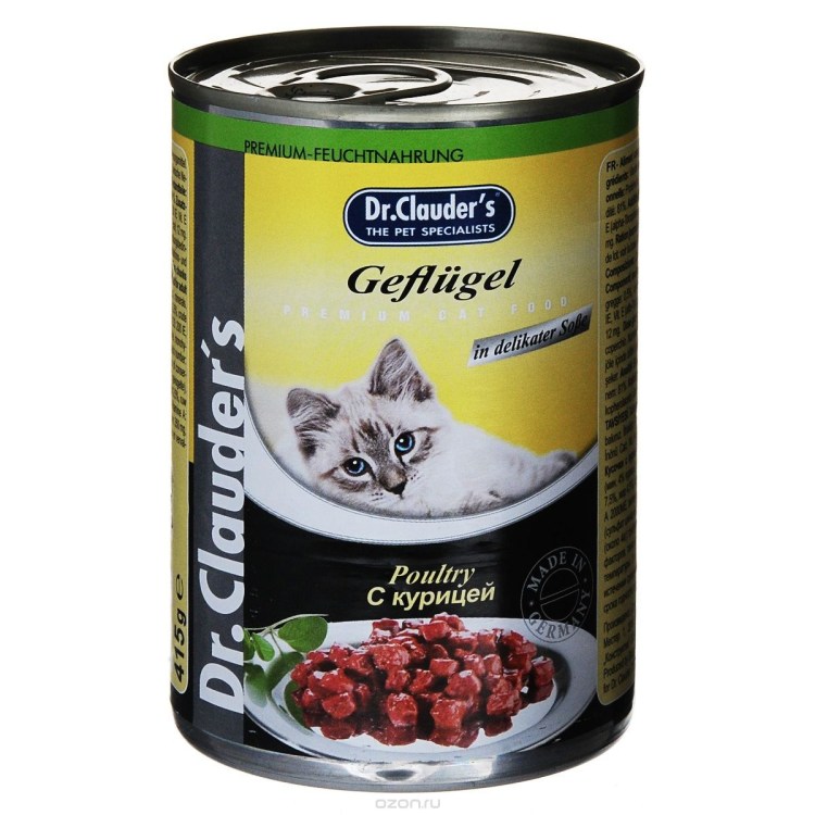 Доктор Клаудер консервы для кошек