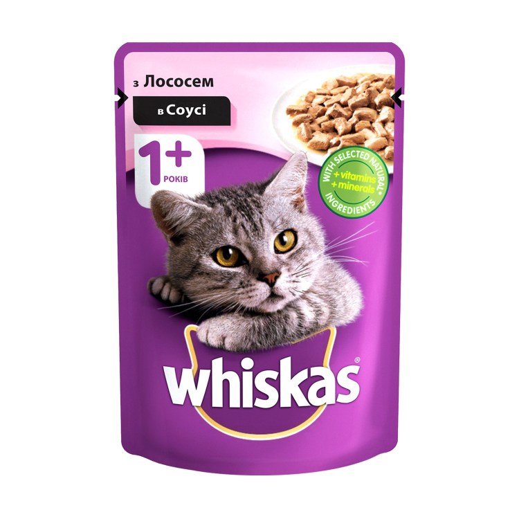 Корм для кошек Whiskas с говядиной, с печенью 85 г