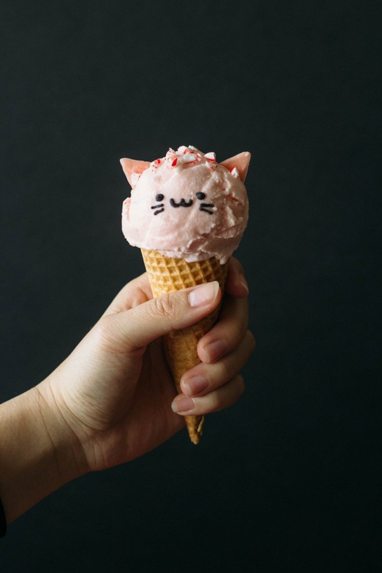 Мороженое и кот
