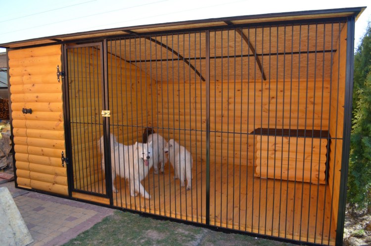 Вольер для 2 собак кавказской овчарки