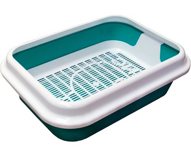 Туалет д/кошек 45,5х34х10см "мегакис" с сеткой 11160