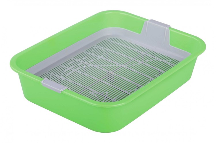 Лоток для животных Барсик с сеткой,зеленый м6932///