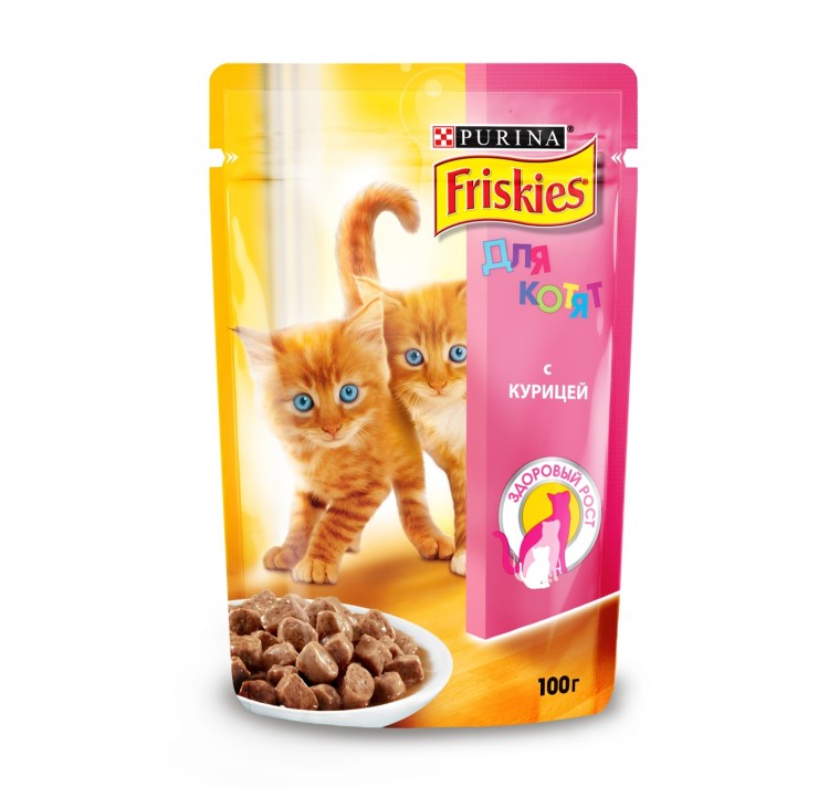 Корм д/котят friskies курица 85гр