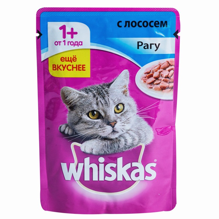 Корм для кошек Whiskas с лососем 85 г