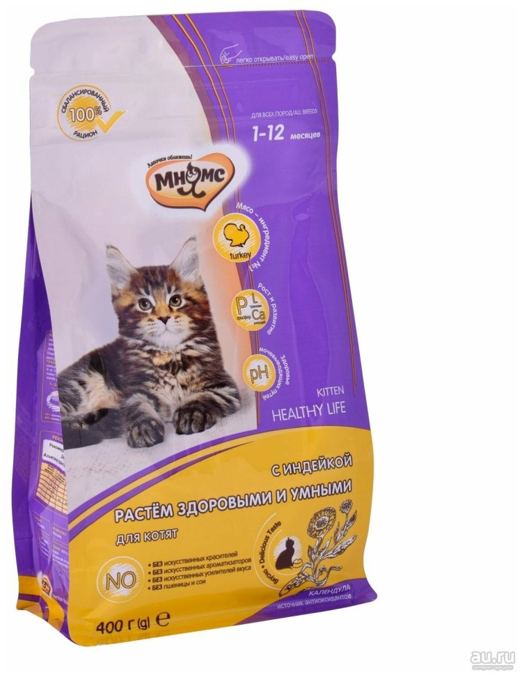 Корм для котят Мнямс с индейкой 1.5 кг