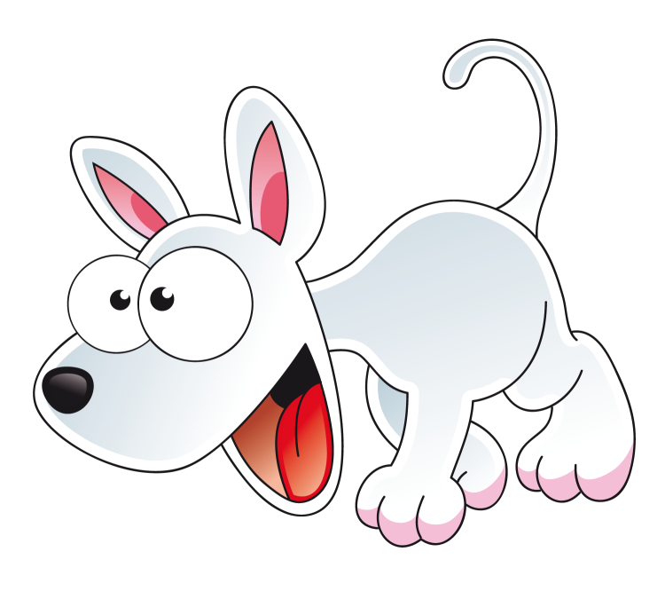 Собака контур мультяшно