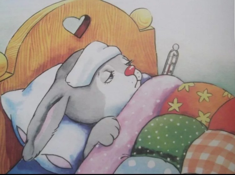 Котика болеет на белом фоне