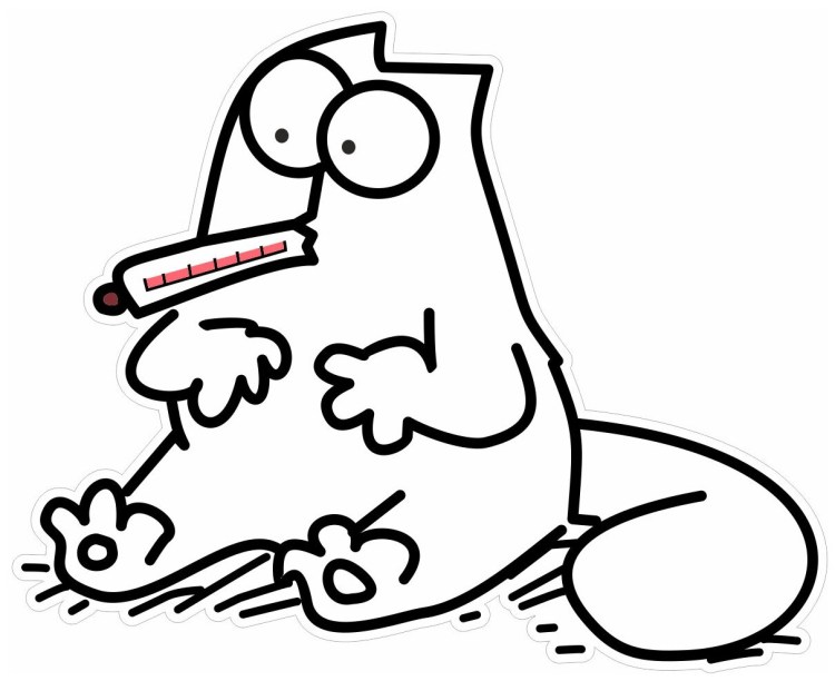 Кошка с термометром