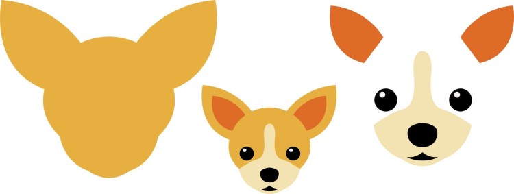 Аппликация морда собаки