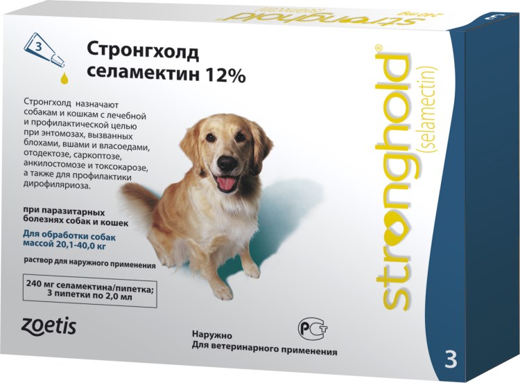 ROLFСLUB 3d капли от клещей и блох для собак 20-40 кг