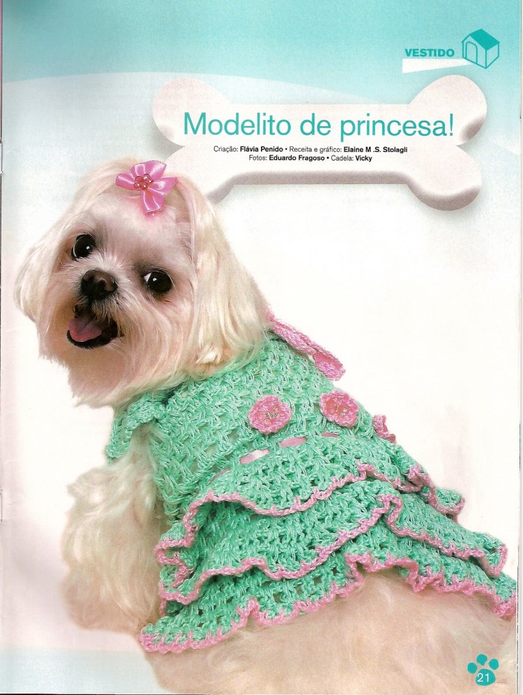 Вязаное платье для чихуахуа