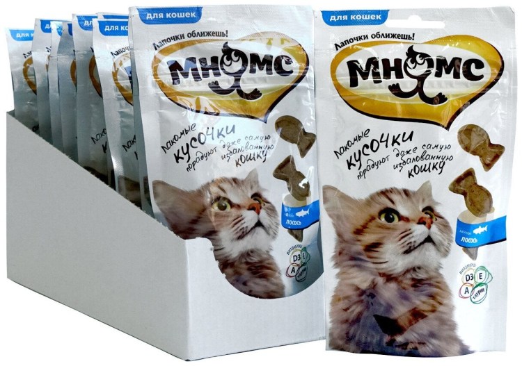 Корм для кошек Мнямс для вывода шерсти, с ягненком 1.5 кг