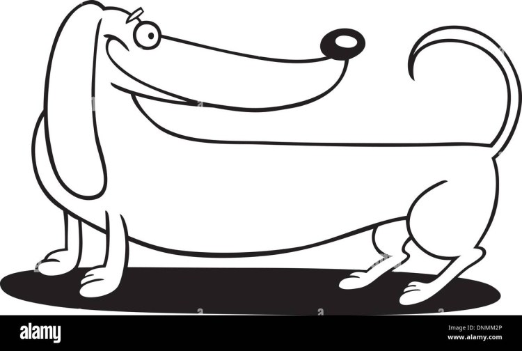 Такса с черным котом рисунок легкий