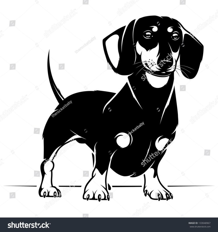 Стилизованное изображение таксы