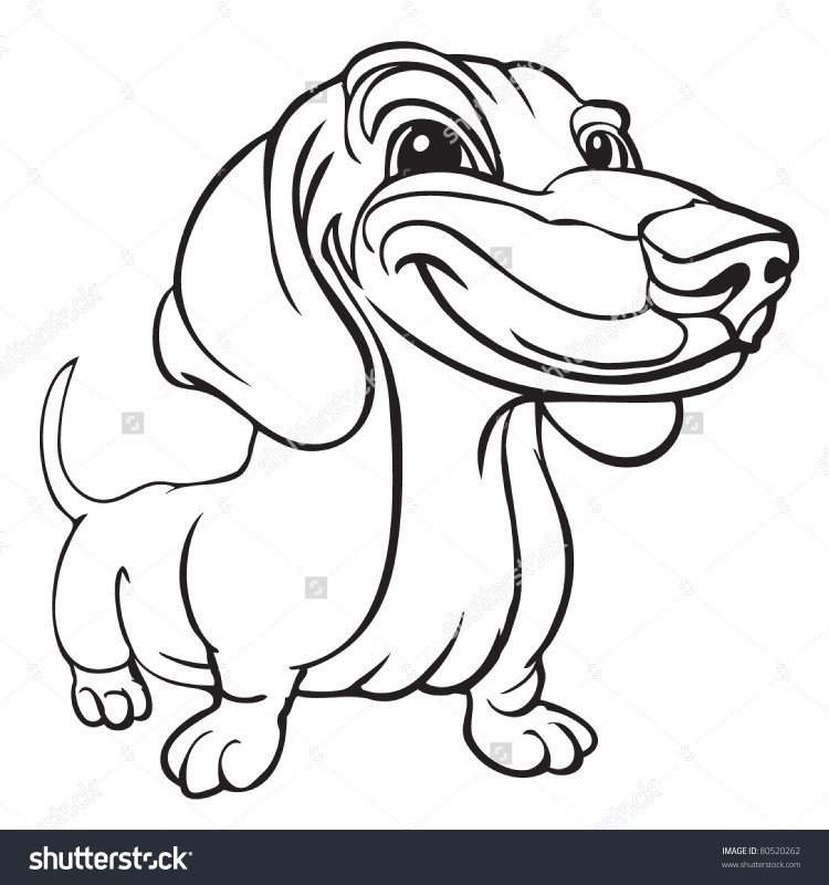 Такса трафарет