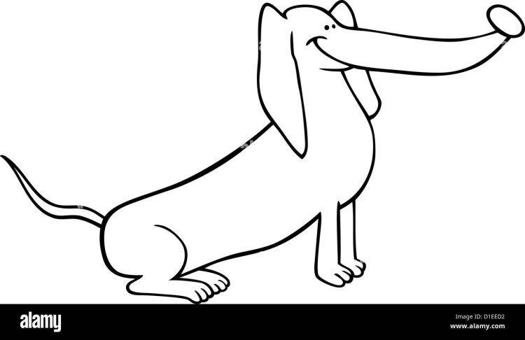 Такса рисунок спереди