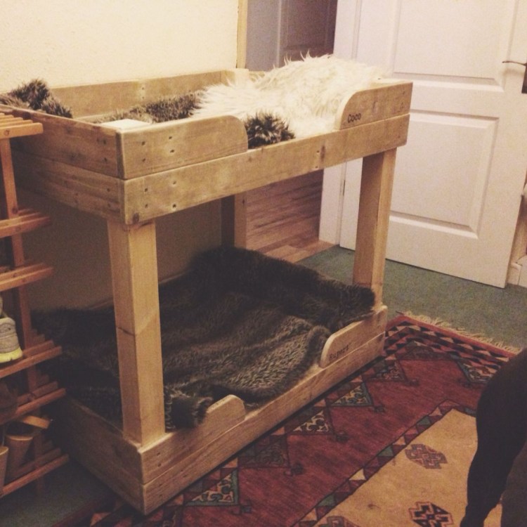 Кровать для кошки из дерева