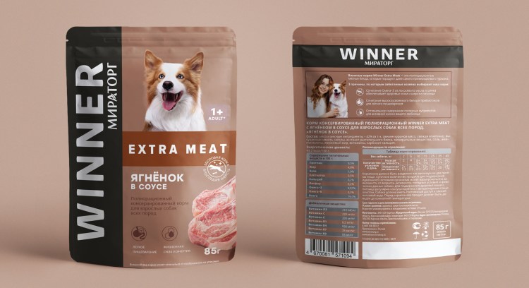 Корм Винер Мираторг для собак 10 кг