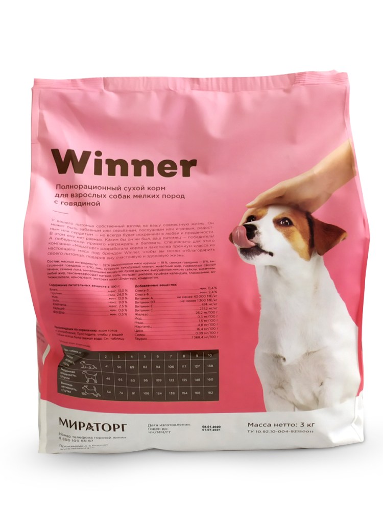 Лакомство для собак winner корень бычий