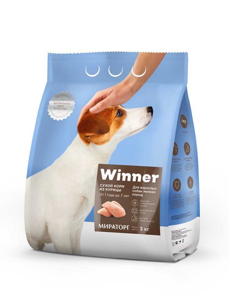 Корм для собак winner курица 10 кг