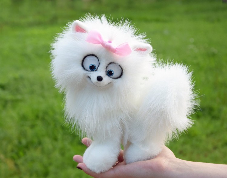 Белый шпиц из мультика