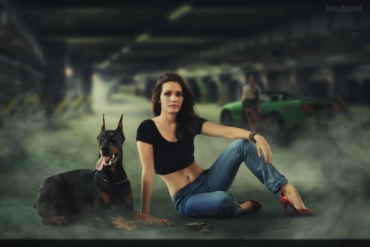 Анна Майер с доберманом Тверь