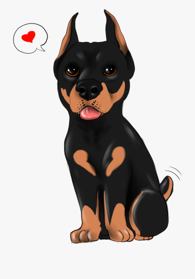 Рисунки добермана в скетчбук