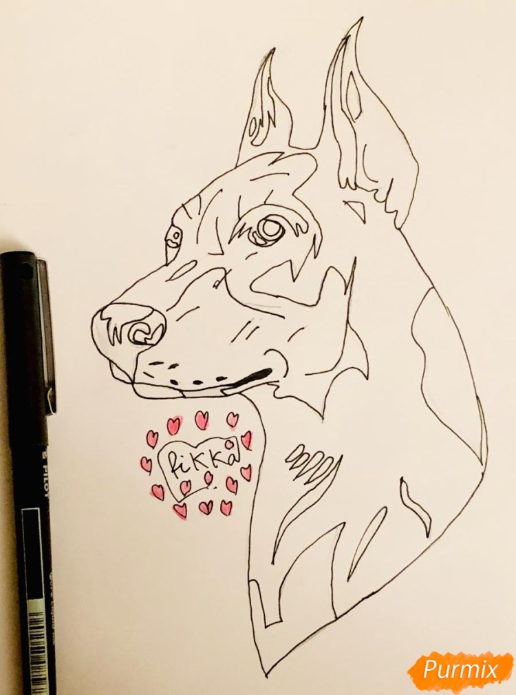 Злая собака рисунок карандашом