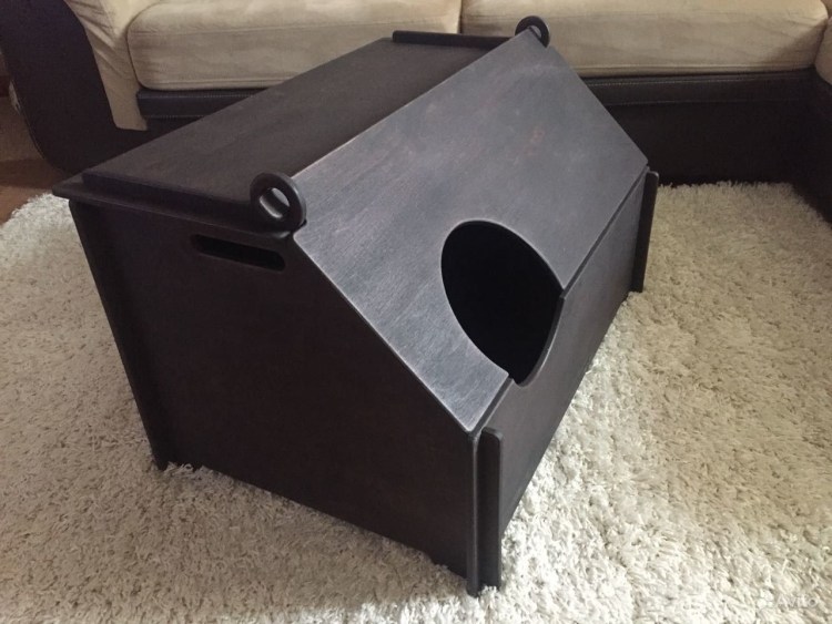 Домик для кошки из ткани