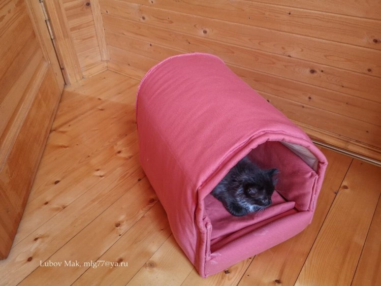Самодельный кошачий домик