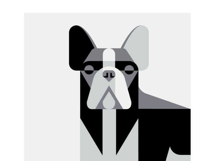 Собака из геометрических фигур