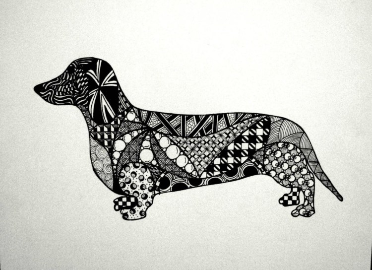 Стилизованная морда собаки